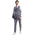 thumbnail image 2 of Men's Stacy Adams Hybrid-Fit 3pc Notch Lapel Suit Set, Jacket Vest and Pants, 2 of 4