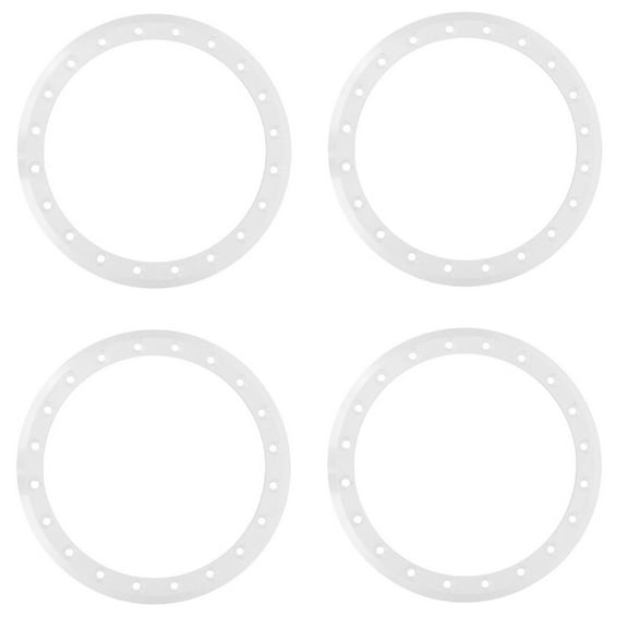 Full Set of System 3 SB-3 15" Beadlock Rings White (4)