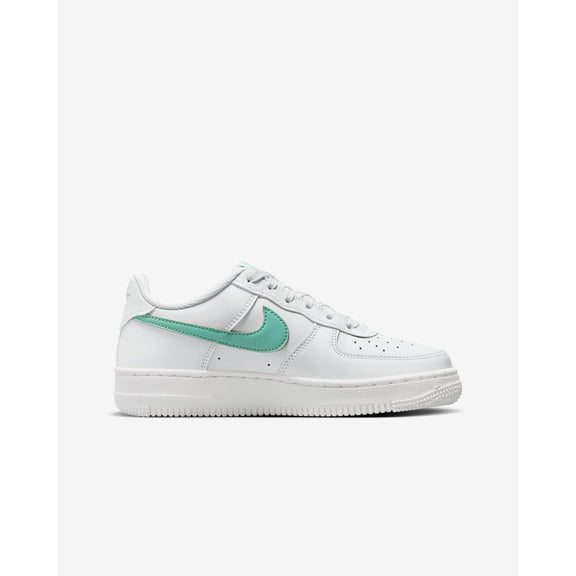 Nike Air Force 1 Low (GS) Big Kids' Shoes White-Emerald Rise dv7762-104