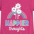 thumbnail image 3 of Instant Message - Happier Thoughts - Toddler And Youth Girls Short Sleeve Graphic T-Shirt, 3 of 6