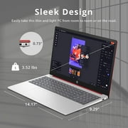 HP 15.6 HD Anti-Glare Everyday Laptop, Intel N200 Pentium Processor, 8GB DDR4 RAM, 128GB SSD, Intel UHD Graphics, HD Webcam, WiFi 5, Windows 11, Scarlet Red, 32GB Hotface USB Card