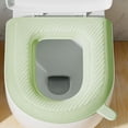 thumbnail image 5 of EVA Toilet Seat Cushion Pad, Universal Fit for Elongated & Round Toilets, Soft Padded Washable Quick-Dry with Handle - Green, 5 of 5