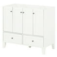 thumbnail image 3 of 36'' Bathroom Cabinet - Solid Wood Structure & Panels. 2 Drawers, 4 Doors. Spacious Storage Compartment Vanity Frame Boards. Adjustable Shelf Arrangements. Smooth Operation, 3 of 4