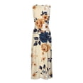 thumbnail image 4 of Women's Fashion Spring And Summer Printed Sleeveless V Neck Side Zipper Style Dress (1) Sleeveless Maxi Dress Petite Dresses plus Size Maxi Dresses for Women Womens Loose Dress Top Dress for Women, 4 of 6