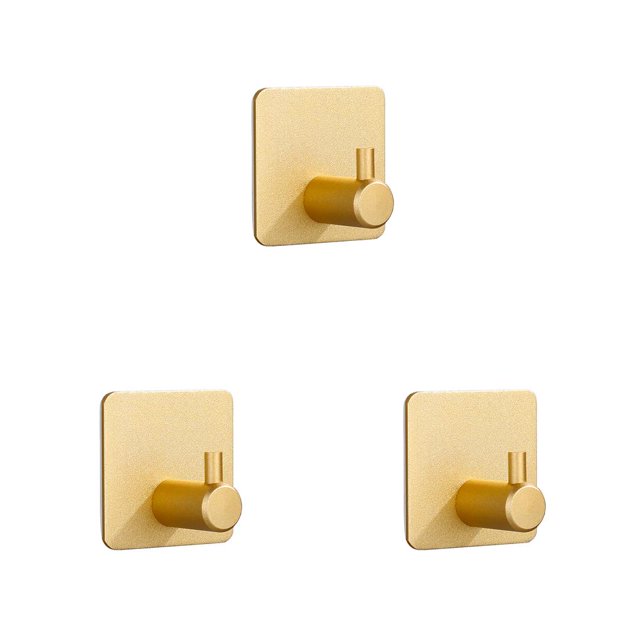 Monstrate Gancho para bata montado en la pared de aleación, 4 Uds., colgador sin rastro, soporte para baño, estante para bolso, accesorios para Type1 NO1