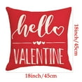 thumbnail image 3 of Moocorvic Valentine's Day Pillow Cover 18x18, Red Love Heart Print Decorative Cushion Cases for Sofa Bed Patio Romantic Gift Anniversary Wedding Decor, 3 of 3