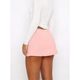 thumbnail image 7 of Sexy High Waist Women's Mini Skirt Split Hem Stretch Fitted Pencil Bodycon Short Skirts, 7 of 7
