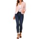 thumbnail image 2 of Blazer de rayas con solapa de muesca y mangas largas para mujer INSPIRE CHIC XXL Rosa claro Blanco, 2 of 6