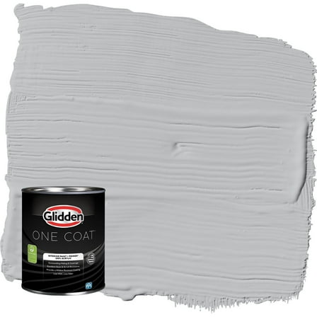 Glidden One Coat Whirlwind / Gray Flat Interior Paint with Primer, 1 Quart