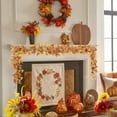 thumbnail image 6 of sruoe Fall Garland Maple Leaf, Halloween Decoration, Artificial Leaf Garland Rattan, Pumpkin Maple Leaf GarlandHanging Fall Leaves for Thanksgiving Autumn Home Decoration, 6 of 6