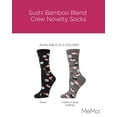 thumbnail image 2 of MeMoi Sushi Bamboo Blend Crew Novelty Socks - Womens - Female, 9-11, Black, 2 of 7