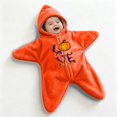 thumbnail image 4 of Ruyang Baby Starfish Zipper Hooded Crawling Suit Newborn Halloween Romper Infant Footie Jumpsuit Winter Warm Outfits, 4 of 6