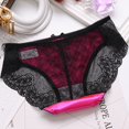 thumbnail image 4 of Bragas sexys de encaje de satén para mujer, ropa interior transparente, bragas de encaje transparente, bragas suaves y brillantes, 4 of 4