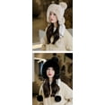thumbnail image 5 of CoCopeaunt Women Knitted Bomber Hat Cute Plush Fleece Thick Winter Warm Students Girls Cap with Balls, 5 of 6