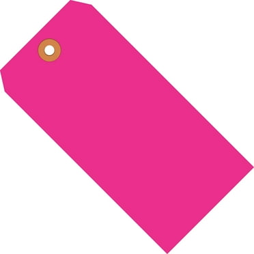 Box Partners Shipping Tags 13 Pt. 6 1/4" x 3 1/8" Fluorescent Pink 1000/Case G12081E