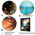 thumbnail image 4 of Designart "Sunrise In Coral Aquariums" Aquariums Picture Framed Canvas Prints, 4 of 5