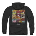 thumbnail image 3 of Fraggle Rock Squared (Back Print) Adult Zipper Hoodie Sweatshirt Black, 3 of 3