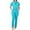06-Sky Blue, variant on Scrubs Women,Scrubs Plus Size Women,Stretch V-Neck Scrub Top & Jogger Pant,Quick Dry Zipper Nursing Workwear with Pockets - Pink - XXL