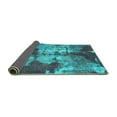 thumbnail image 2 of Ahgly Company Indoor Round Abstract Turquoise Blue Modern Area Rugs, 4' Round, 2 of 4