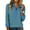 100#Turquoise, variant on Long Sleeve Shirts for Women V Neck Button Tops Casual Loose Fit Tunic Tops Womens Blouses Pink L