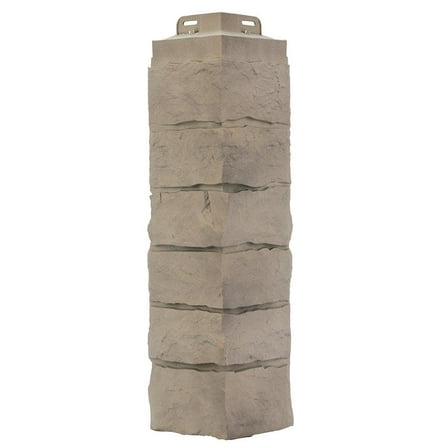 NovikStone SK Stacked Stone Corner 6.1 in. x 21.3 in. Stone Siding Corner in Aspen (5 Per Box, 7.92 lin. ft.)