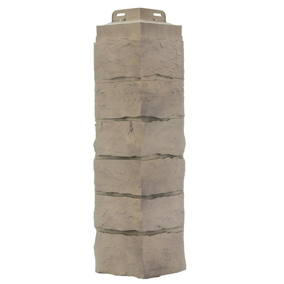 NovikStone SK Stacked Stone Corner 6.1 in. x 21.3 in. Stone Siding Corner in Aspen (5 Per Box, 7.92 lin. ft.)