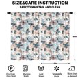 thumbnail image 2 of Blackout Kids Curtains,Light Color Butterfly Leaf Pattern Childrens Insulated Curtains Set Of 2,Bedroom Essentials,Toddler Room Decor 52"x84", 2 of 5