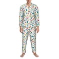 thumbnail image 3 of Salouo Transport1 Print Button-Front Long Sleeve Pajama Set for Men, Soft 2Pjs Men's Long Sleeve Sleepwear-Large, 3 of 7