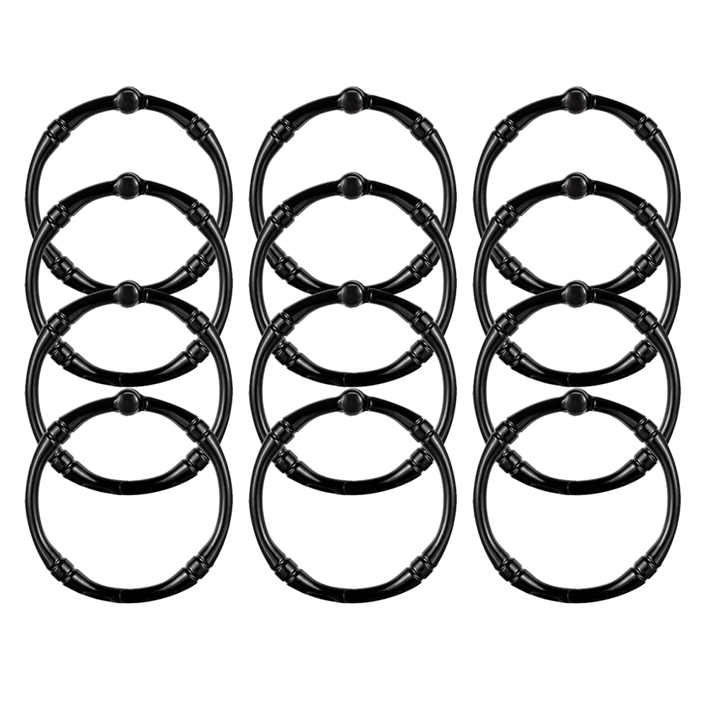 Rustproof Decorative Shower Hooks for Bathroom Shower Curtain Rods Set