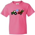 thumbnail image 3 of Inktastic Plaid Christmas Tractor With Cute Reindeer Youth T-Shirt, 3 of 5