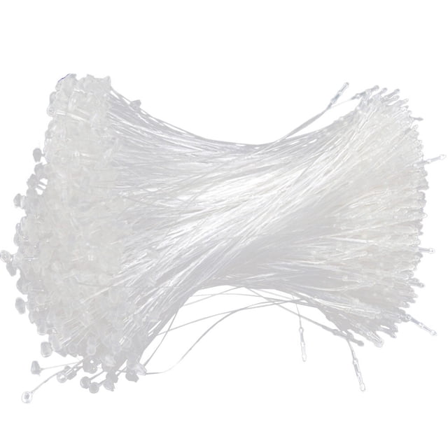 5000pcs 8cm Plastic Tag Fasteners Tag Snap Lock Clothing Tag Security Loops (White)