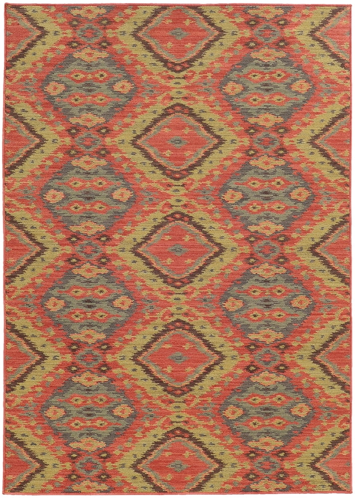 Tommy Bahama Cabana Area Rug 621C2 Pink Boxes Diamonds