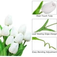 thumbnail image 2 of White Artificial Tulips Flowers: 20pcs Beautiful Fake Tulips for Decoration, Artificial Flowers Used as Home Decor,Easter Decor,Kitchen Decor,Office Decor,Wedding Decor, 2 of 7