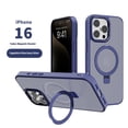 thumbnail image 1 of Magnetic mobile phone protective cover, anti-drop mobile phone case, suitable for iphone16 series,Royal blue,iPhone16plus, 1 of 6