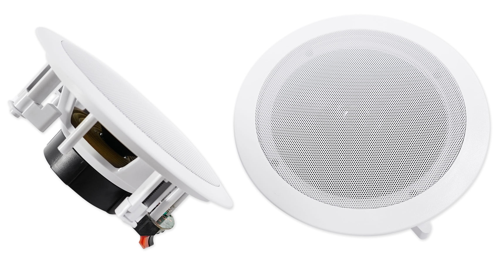 Rockville RPA60BT Home Theater Receiver Amplifier+8) 6.5" White Ceiling Speakers