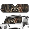 thumbnail image 2 of Uorisanigo Windshield Sun Shade,Camo American Flag Raccoon Car Sunshade for Jeep Wrangler JK JKU JL JLU 1997-2023 & Jeep Gladiator JT 2020-2023,UV Rays Blocker Sun Visor Shield Keep Vehicle Cool, 2 of 7