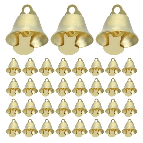 LOLIPPYY 72pcs Vintage Golden Metal Bells Mini Craft Bells Wind Chimes Xmas Decorations Brass Small Golden Bells for Wedding Party Christmas Tree Ornaments Pendants Crafts