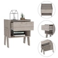 thumbnail image 4 of TUHOME Joy Nightstand  Engineered Wood Nightstands in  Gray, 4 of 7