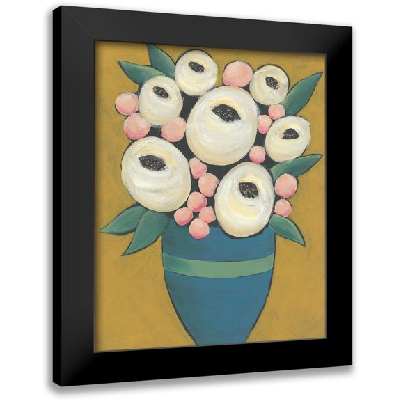 Moore, Regina 12x14 Black Modern Framed Museum Art Print Titled - Country Garden Bouquet I