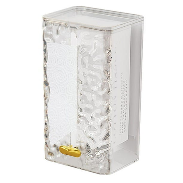 Caja de pañuelos versátil con diseño de glaciar para servilletas para mesa de lavado (blanco)