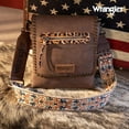 thumbnail image 3 of Wrangler Crossbody Bags for Women Vintage Hand Woven Shoulder Purse, Leopard-Chocolate Coffee, 3 of 7