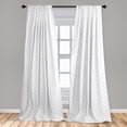 thumbnail image 5 of Ambesonne Geometric Curtains, Modern Dotted Squares, Pair of 28"x84", Grey White, 5 of 5