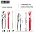 thumbnail image 3 of 12-pieces Crab & Lobster Crackers and Tools Set Includes 4 Crab Leg Crackers, 4 Lobster Shellers, 4 Crab Forks/Picks, 3 of 8