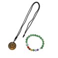 thumbnail image 1 of 1 juego de piedras de cristales naturales de imitación de colores, para fanáticos del yoga, coleccionistas, pulseras con cuentas, collar, 1 of 6