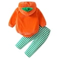 thumbnail image 7 of gcong Toddler Kids Halloween Bodysuits Pumpkin Outfit Set with Hat, 7 of 7