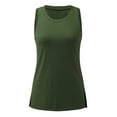 thumbnail image 3 of SNKSDGM Female Linen Tank Tops for Women Plus Size Womens Tank Tops Dressy Casual Short Womens Summer O Neck Sleeveless Tops Tunic Shirts Side Split Tank Tops L, 3 of 6