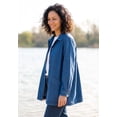 thumbnail image 5 of Woman Within Plus Size Pleat-Back Denim Jacket Long Oversized Jean Coat, 5 of 6