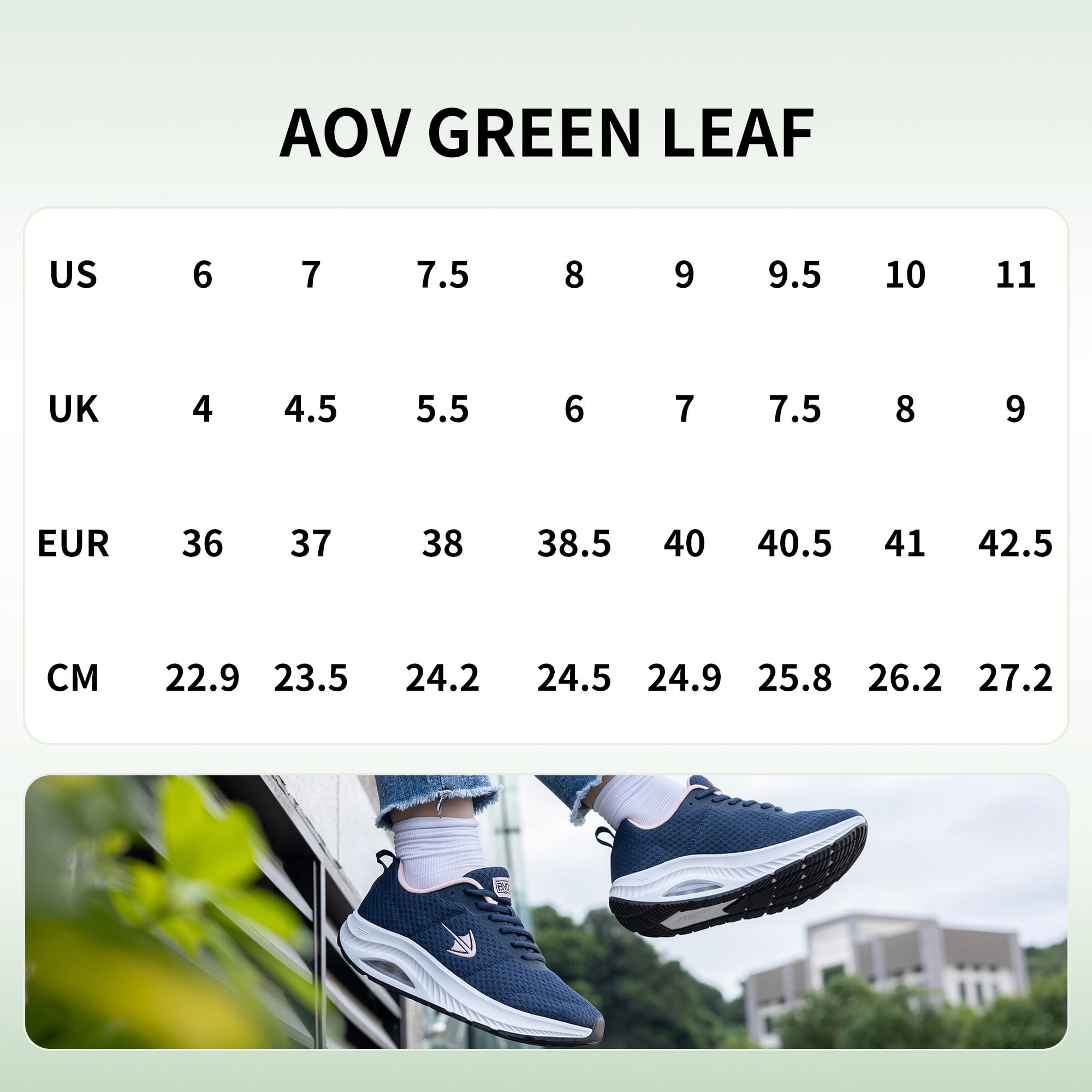 AOV GREEN LEAF Women's Wide Width Arch Support Tennis Walking Shoes for Plantar Fasciitis Pain Relief Bluepink US 9