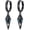 Raven Skull, variant on 925 Sterling Silver Ankh Cross Earrings for Men Women - Black Oxidized Viking Rune Hoop Earrings with Turquoise - Ancient Egyptian Norse Protection Amulet Gothic Punk Jewelry Gifts