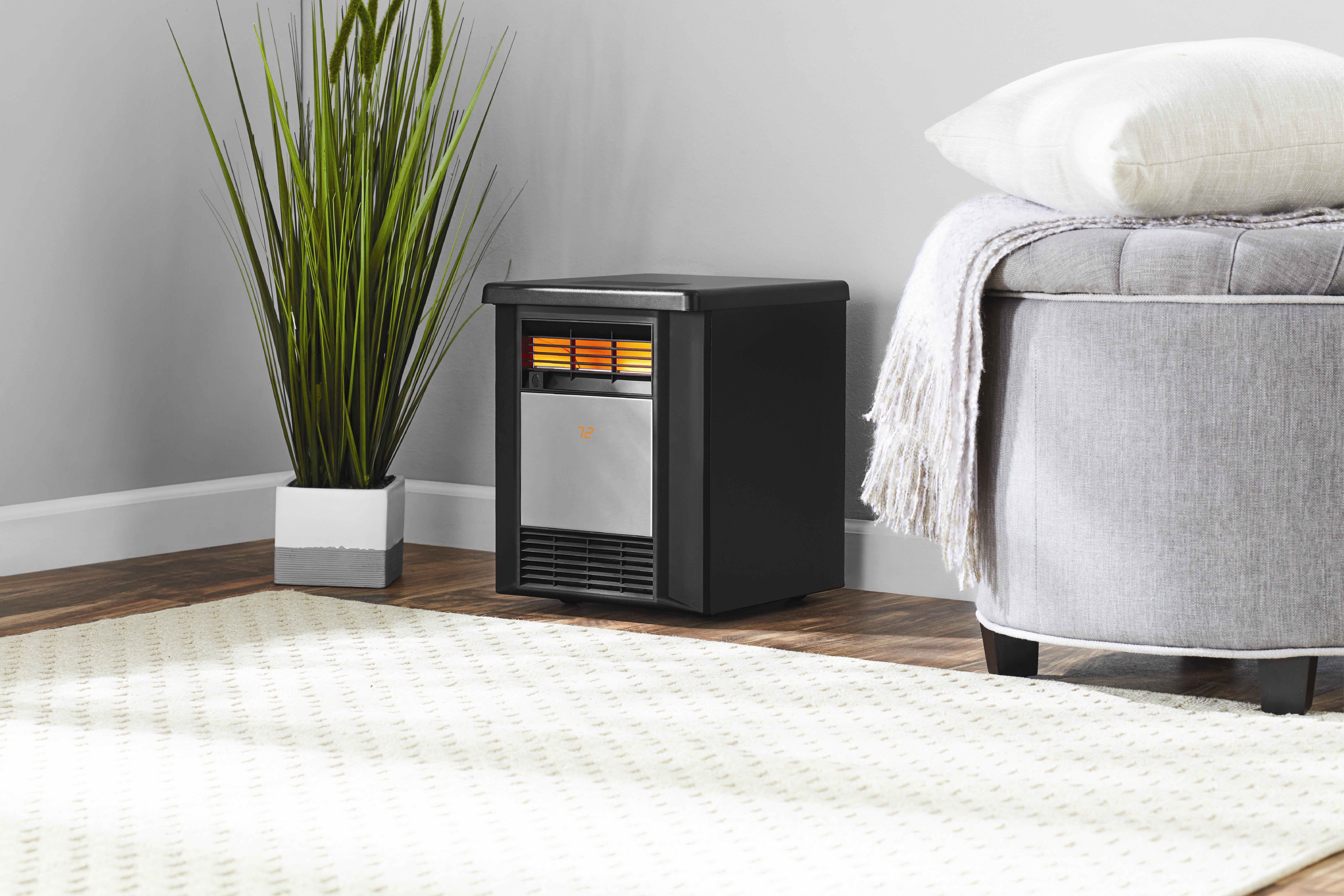 Mainstays 1500W Electric Infrared Cabinet Heater,Indoor,Black, DF1911 -  Walmart.com
